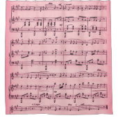 Roze vel Muziek Douchegordijn (Voorkant)