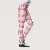 Roze vel Muziek Leggings (Rechts)