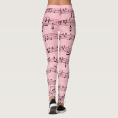 Roze vel Muziek Leggings (Achterkant)