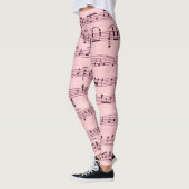 Roze vel Muziek Leggings (Links)