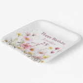 Roze Veldbloemen Gepersonaliseerd Papier Bord (Gebogen)