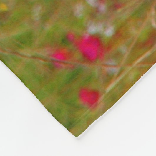 ROZE VELDEN FLEECE DEKEN (Hoek)