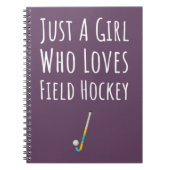 Roze veldhockey cadeaus voor meisjes speler team k notitieboek (Voorkant)