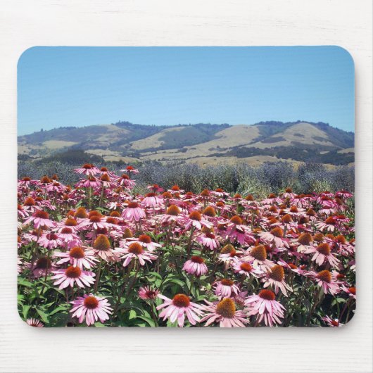 Roze veldmousepad muismat (Voorkant)