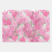 Roze veldploegen, Waterverf, patroon Inpakpapier Vel (Voorkant)