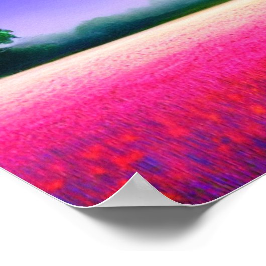 Roze veldPoster Poster (Hoek)