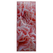 Roze velvet bloemen Mallow Gift Bag Wijn Cadeautas (Achterkant)
