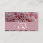 Roze velvet bloemen Mallow Visitekaartje (Achterkant)