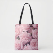 Roze Velvet Roos Tuin allover Gedrukt Tote Bag (Voorkant)
