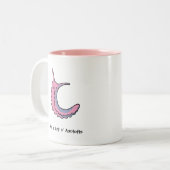 Roze Velvet Worm Mok (Voorkant links)