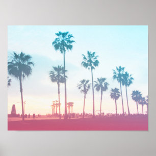 Roze Venice Beach Poster