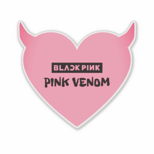 roze venoom sticker (Voorkant)
