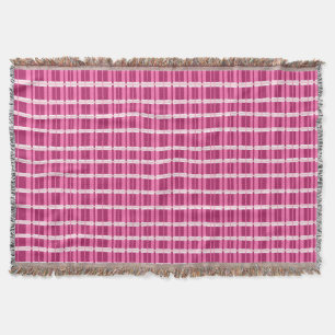 Roze vensterpaneel hedendaagse print deken