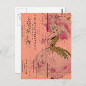  roze ventiel briefkaart (Voorkant / Achterkant)