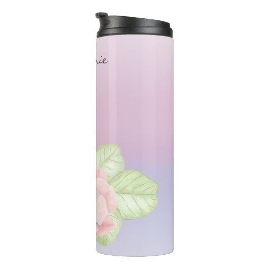 roze ventiel en thermisch multipel vlinder thermosbeker (Geroteerd rechts)