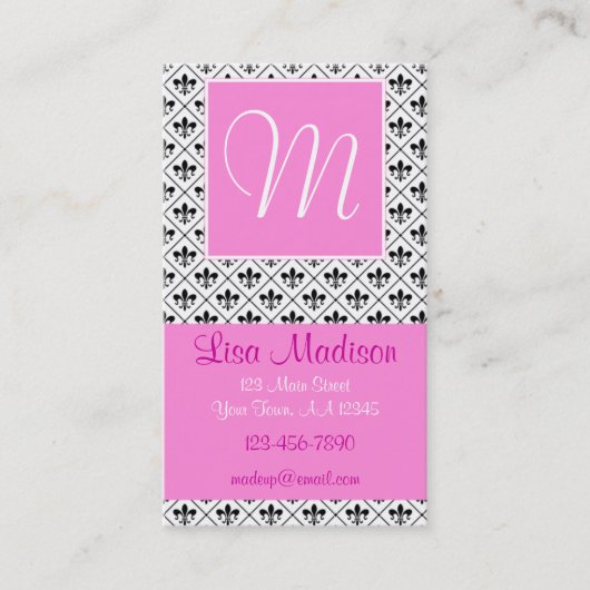 Roze ventiel visitekaartje (Voorkant)