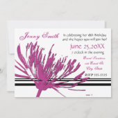 Roze ventilator 18e aanroepingskaart van de verjaa kaart (Achterkant)