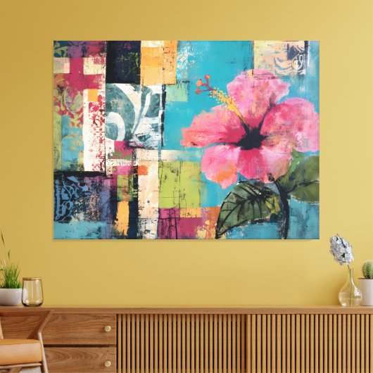 Roze ventilator Abstract Canvas Afdruk (Insitu (Woonkamer))