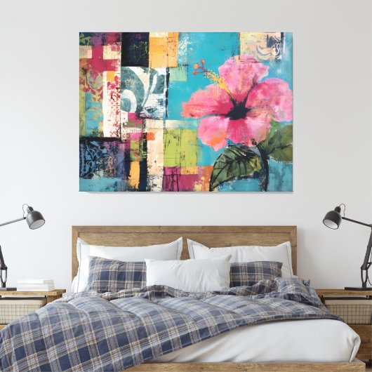 Roze ventilator Abstract Canvas Afdruk (Insitu (Slaapkamer))