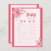 Roze ventilator Baby shower Voorspelling en advies (Voorkant / Achterkant)