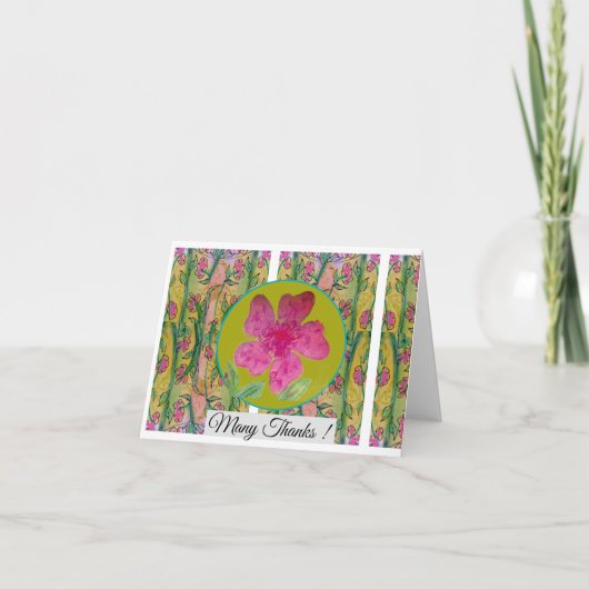 Roze ventilator bedankkaart (Voorkant)