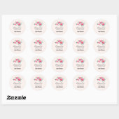 roze ventilator Bouquet Candle Biz Ronde Sticker (Vel)