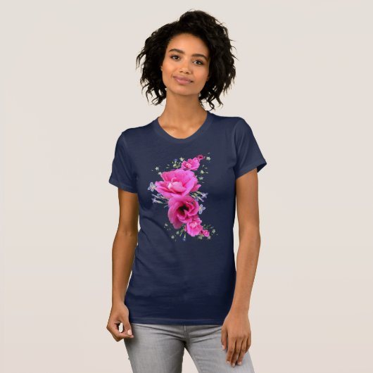  roze ventilator Bouquet T-Shirt (Voorkant volledig)