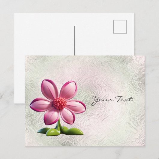 Roze ventilator Briefkaart (Voorkant / Achterkant)