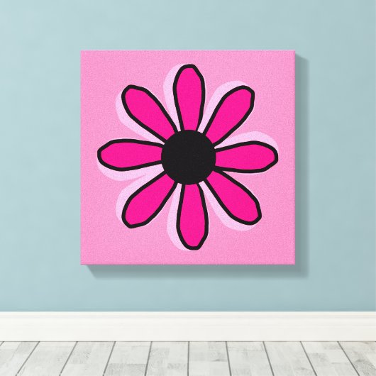 Roze ventilator canvas afdruk (Insitu (Houten vloer))