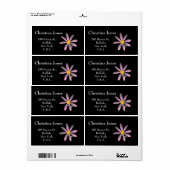 Roze ventilator en Dragonfly-sticky label (Full Sheet)