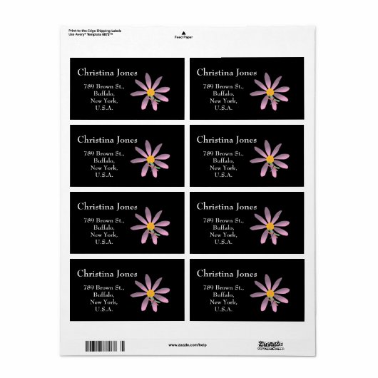 Roze ventilator en Dragonfly-sticky label (Full Sheet)