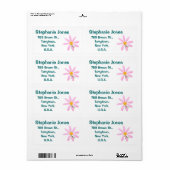 Roze ventilator en Dragonfly-sticky label (Full Sheet)