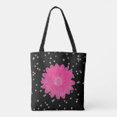 Roze ventilator en zilverglitter-Canvas tas (Achterkant)