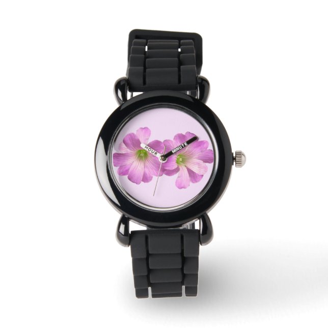 Roze ventilator Glitter Watch Horloge (Voorkant)