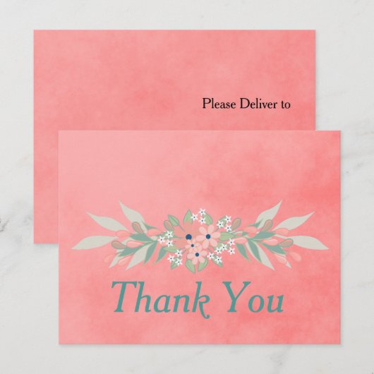 Roze ventilator Hartelijk dank Briefkaart (Voorkant / Achterkant)