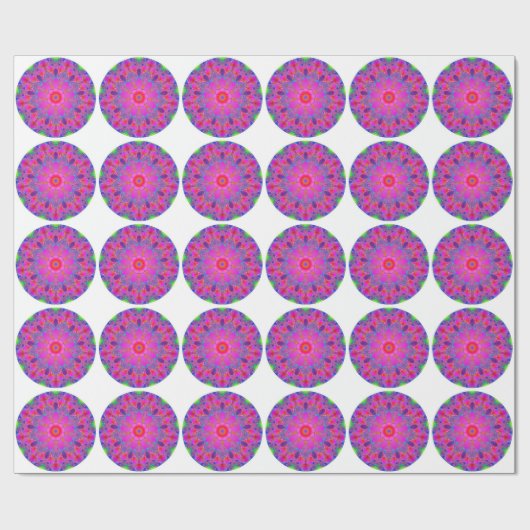 Roze ventilator Mandala Cadeaupapier (Vlak)
