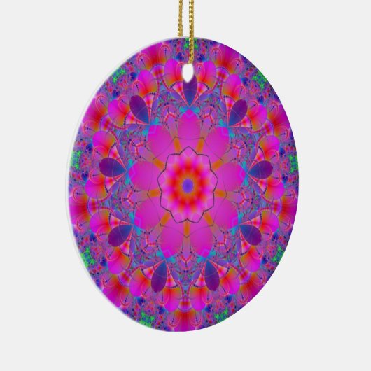 Roze ventilator Mandala Keramisch Ornament (Rechts)