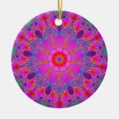 Roze ventilator Mandala Keramisch Ornament (Voorkant)