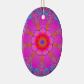 Roze ventilator Mandala Keramisch Ornament (Rechts)