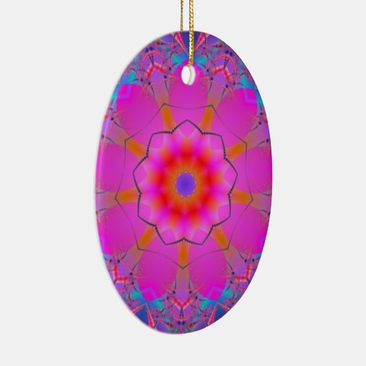 Roze ventilator Mandala Keramisch Ornament (Rechts)