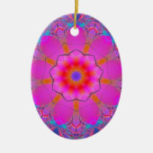 Roze ventilator Mandala Keramisch Ornament (Voorkant)