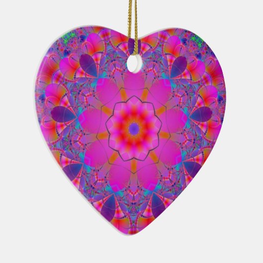 Roze ventilator Mandala Keramisch Ornament (Rechts)