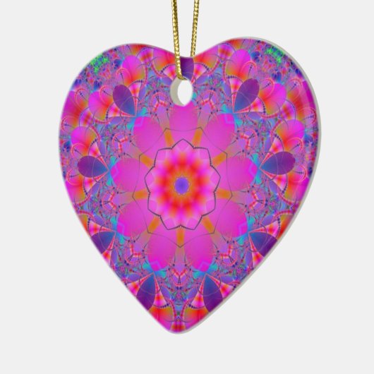 Roze ventilator Mandala Keramisch Ornament (Links)