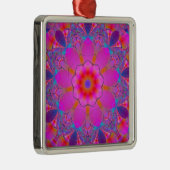 Roze ventilator Mandala Metalen Ornament (Rechts)