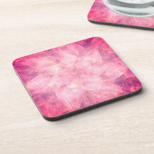 Roze ventilator Mandala Onderzetter (Linkerzijde)