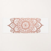 Roze ventilator Mandala Roos Gold Yogamat (Voorkant (horizontaal))