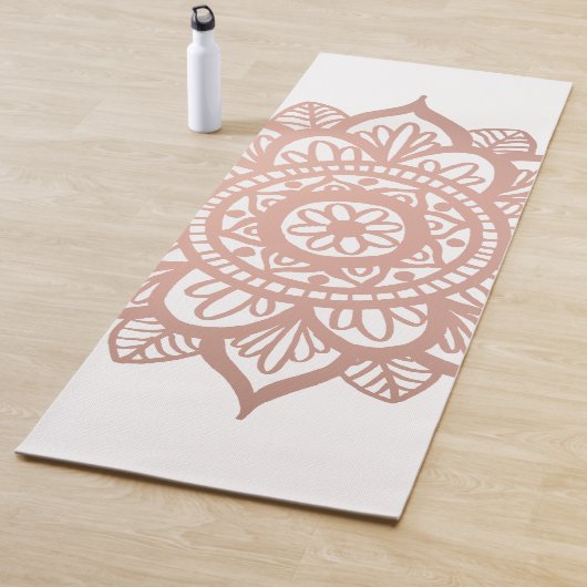 Roze ventilator Mandala Roos Gold Yogamat (In situ)