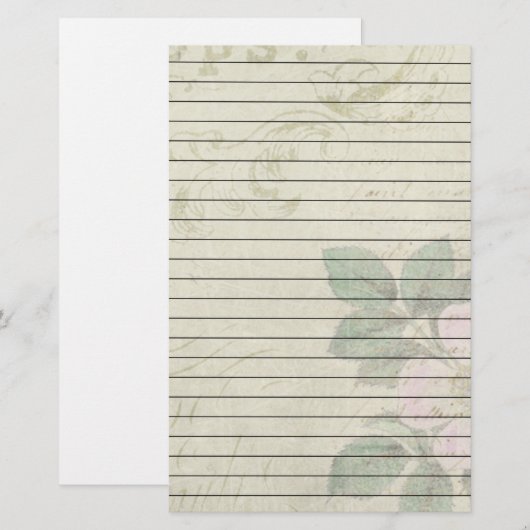 -roze ventilator met lijnen briefpapier (Voorkant / Achterkant)