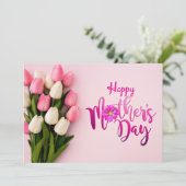 Roze ventilator Moederdag Wenskaart Feestdagenkaart (Staand voorkant)