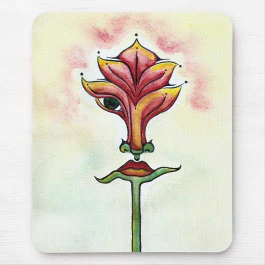 Roze ventilator Mousepad Muismat (Voorkant)